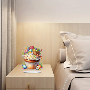 Special Shape Easter Cake Cute Desktop Diamond Art Kit Home Office Decor (Eggs)