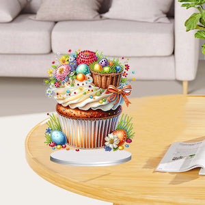 Special Shape Easter Cake Cute Desktop Diamond Art Kit Home Office Decor (Eggs)