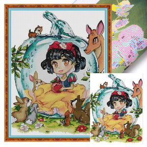 Joy Sunday - Snow White And The Animals - 33*42CM 14CT 2 Stamped Cross Stitch