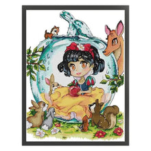 Load image into Gallery viewer, Joy Sunday - Snow White And The Animals - 33*42CM 14CT 2 Stamped Cross Stitch
