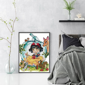 Joy Sunday - Snow White And The Animals - 33*42CM 14CT 2 Stamped Cross Stitch