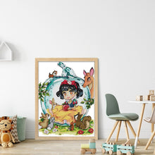 Load image into Gallery viewer, Joy Sunday - Snow White And The Animals - 33*42CM 14CT 2 Stamped Cross Stitch
