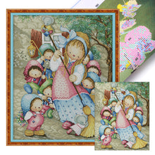 Load image into Gallery viewer, Joy Sunday - Snow White - 41*50CM 14CT 2 Stamped Cross Stitch
