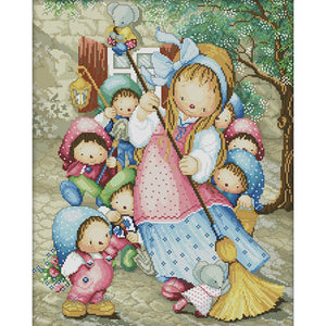 Joy Sunday - Snow White - 41*50CM 14CT 2 Stamped Cross Stitch