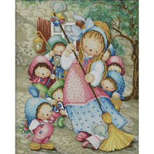 Load image into Gallery viewer, Joy Sunday - Snow White - 41*50CM 14CT 2 Stamped Cross Stitch
