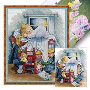 Joy Sunday - The Princess And The Pea - 41*51CM 14CT 2 Stamped Cross Stitch