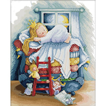 Load image into Gallery viewer, Joy Sunday - The Princess And The Pea - 41*51CM 14CT 2 Stamped Cross Stitch
