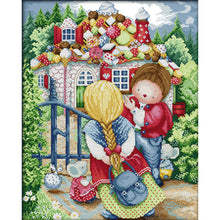 Load image into Gallery viewer, Joy Sunday - Candy House - 41*50CM 14CT 2 Stamped Cross Stitch
