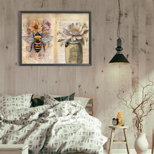 Load image into Gallery viewer, Bee 40*30CM(Canvas) Full Round Drill Diamond Painting
