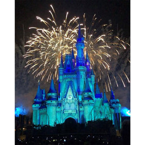 Huancan - Fireworks Show At The Castle - 50*60CM 11CT 3 Stamped Cross Stitch