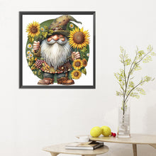 Load image into Gallery viewer, Sunflower Gnome 30*30CM(Canvas) Full Round Drill Diamond Painting
