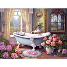 Load image into Gallery viewer, Flower Bathtub 40*30CM(Canvas) Full Round Drill Diamond Painting
