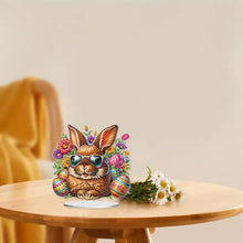 Load image into Gallery viewer, 2D Flat Easter Rabbit DIY Desktop Diamond Art Kits Easter Rabbit Egg Home Decor
