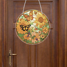 Load image into Gallery viewer, Acrylic Single-Side Diamond Art Hanging Pendant Home Decor (Sunflower Butterfly)
