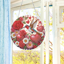 Load image into Gallery viewer, Acrylic Single-Side Diamond Art Hanging Pendant Home Decor (Love Hummingbird)
