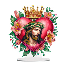 Load image into Gallery viewer, Special Shape Single-Side Desktop Diamond Art Kits Home Decor (Crown Love Jesus)
