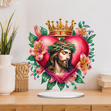 Load image into Gallery viewer, Special Shape Single-Side Desktop Diamond Art Kits Home Decor (Crown Love Jesus)
