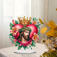 Load image into Gallery viewer, Special Shape Single-Side Desktop Diamond Art Kits Home Decor (Crown Love Jesus)
