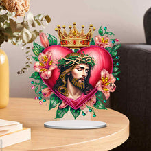 Load image into Gallery viewer, Special Shape Single-Side Desktop Diamond Art Kits Home Decor (Crown Love Jesus)
