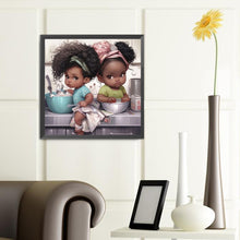 Load image into Gallery viewer, Black Child 40*40CM(Canvas) Full Round Drill Diamond Painting
