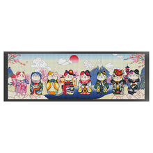 Load image into Gallery viewer, Mona Lisa Brand - Lucky Cat At The Foot Of Mount Fuji - 120*45CM 11CT 3 Stamped Cross Stitch
