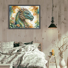Load image into Gallery viewer, Retro Flower Dragon 40*30CM(Canvas) Full Round Drill Diamond Painting
