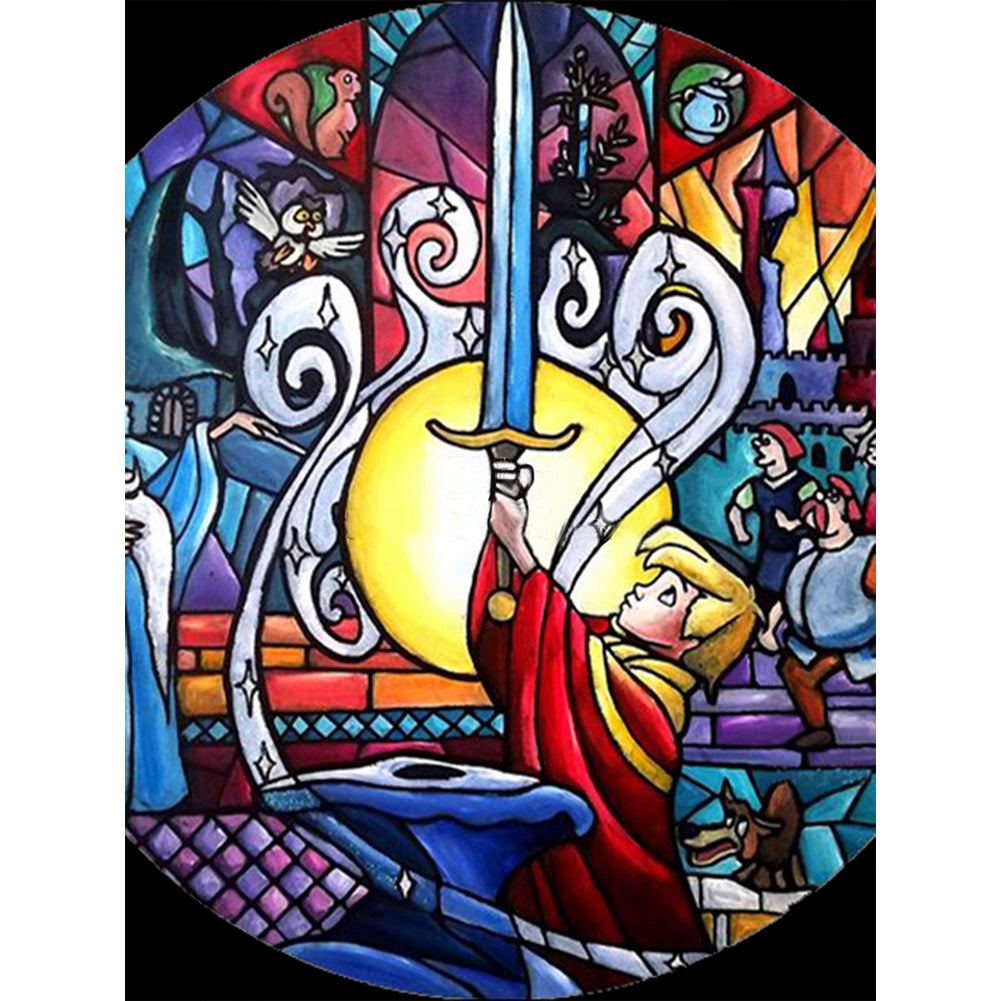 Prince With Sword 30*40CM(Canvas) Full Round Drill Diamond Painting