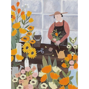 Huancan - A Small Flower Shop - 45*60CM 11CT 3 Stamped Cross Stitch