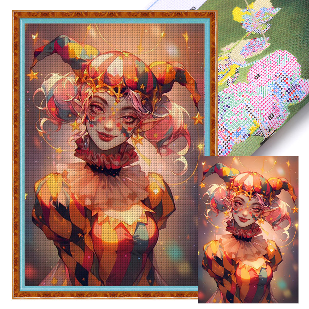 Huancan - Gorgeous Harley Quinn - 40*60CM 11CT 3 Stamped Cross Stitch