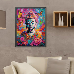 Watercolor Buddha Statue 30*40CM(Canvas) Full Round Drill Diamond Painting