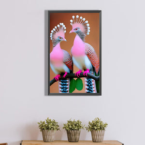 Crowned Pigeon 30*50CM(Canvas) Full Round Drill Diamond Painting