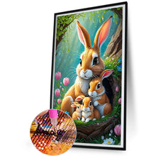 Load image into Gallery viewer, Rabbit Family 30*50CM(Canvas) Full Round Drill Diamond Painting
