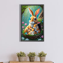 Load image into Gallery viewer, Rabbit Family 30*50CM(Canvas) Full Round Drill Diamond Painting
