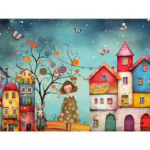 Load image into Gallery viewer, Colorful Street Scene 40*30CM(Canvas) Full Round Drill Diamond Painting
