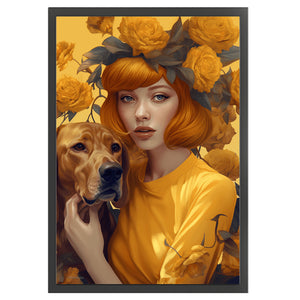 Yishu - Woman In Yellow - 40*60CM 11CT 3 Stamped Cross Stitch