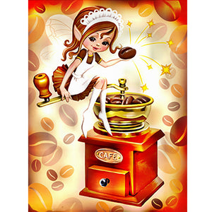 Cooking Girl 30*40CM(Canvas) Full Round Drill Diamond Painting