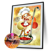 Load image into Gallery viewer, Cooking Girl 30*40CM(Canvas) Full Round Drill Diamond Painting
