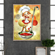 Load image into Gallery viewer, Cooking Girl 30*40CM(Canvas) Full Round Drill Diamond Painting
