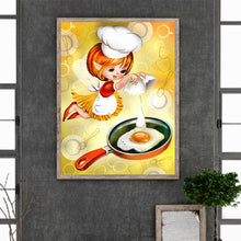 Load image into Gallery viewer, Cooking Girl 30*40CM(Canvas) Full Round Drill Diamond Painting
