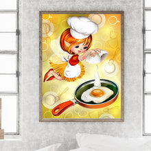 Load image into Gallery viewer, Cooking Girl 30*40CM(Canvas) Full Round Drill Diamond Painting
