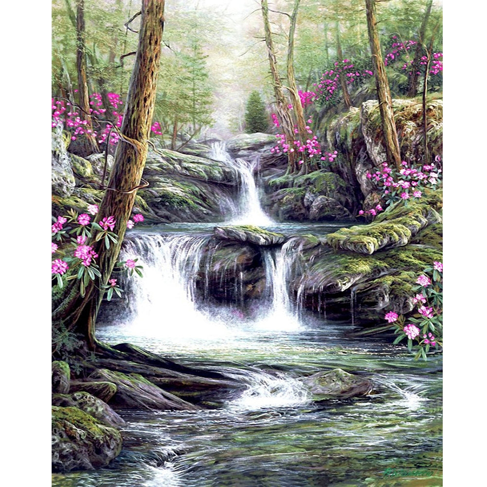Landscape 40*50CM(Canvas) Full Round Drill Diamond Painting