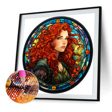Load image into Gallery viewer, Red-Haired Girl Glass Painting 40*40CM(Picture) Full Round Drill Diamond Painting

