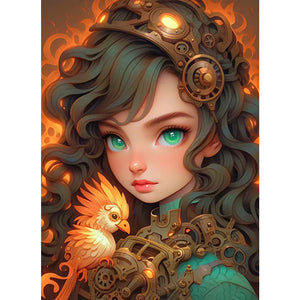 Girl 40*55CM(Picture) Full Square Drill Diamond Painting