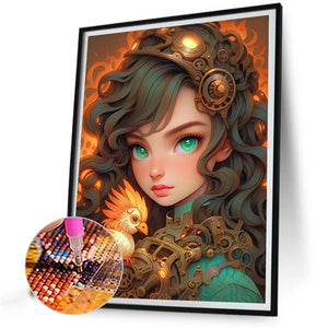 Girl 40*55CM(Picture) Full Square Drill Diamond Painting