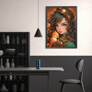 Girl 40*55CM(Picture) Full Square Drill Diamond Painting