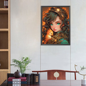 Girl 40*55CM(Picture) Full Square Drill Diamond Painting