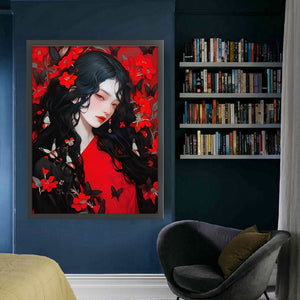Yishu - Young Girl - 45*60CM 11CT 3 Stamped Cross Stitch