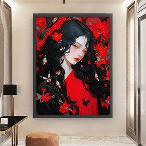 Yishu - Young Girl - 45*60CM 11CT 3 Stamped Cross Stitch
