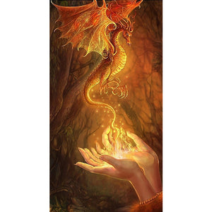 Huancan - Dragon In The Palm - 40*70CM 14CT 2 Stamped Cross Stitch