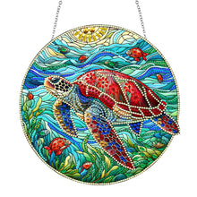 Load image into Gallery viewer, Animal Suncatcher 2D Flat DIY Seaturtle Hanging Diamond Art Kits for Home Decor

